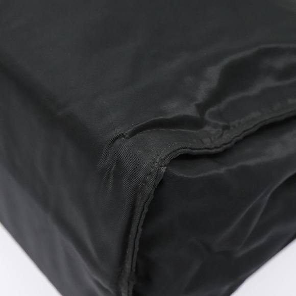 PRADA Hand Bag Nylon Black Gold Auth 90752 - Picture 14 of 16